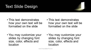 Opportunity Door Widescreen PowerPoint Template text slide design