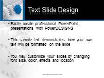 Rolling Cogs Blue Widescreen PowerPoint Template text slide design