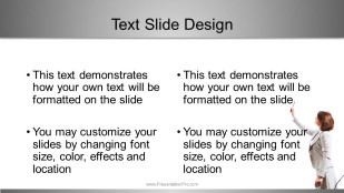 The Presenter Widescreen PowerPoint Template text slide design
