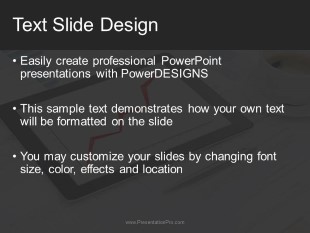 Chart Ticker PowerPoint Template text slide design