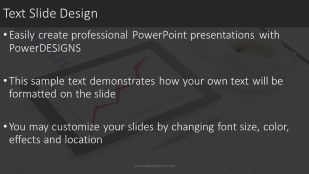 Chart Ticker Widescreen PowerPoint Template text slide design