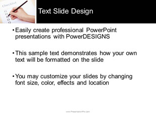 Checklist PowerPoint Template text slide design