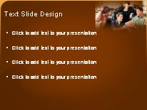 Sales Meeting Orange PowerPoint Template text slide design