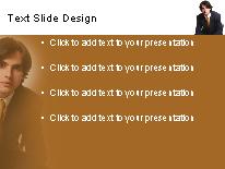Young Latino Exec PowerPoint Template text slide design