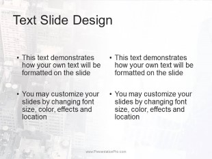 Business Man City Overlay PowerPoint Template text slide design