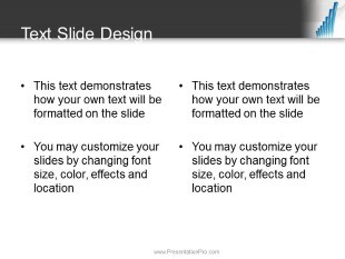 Chart Data Rise PowerPoint Template text slide design