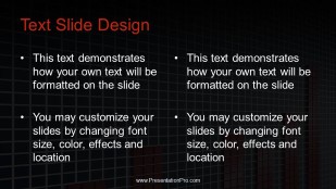 Chart Grid 01 Widescreen PowerPoint Template text slide design