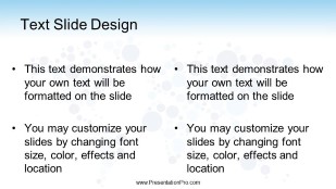 Map Bubbles Blue Widescreen PowerPoint Template text slide design