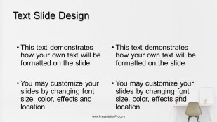 Modern Office Desk Widescreen PowerPoint Template text slide design