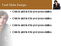 Young Latino Exec PowerPoint Template text slide design