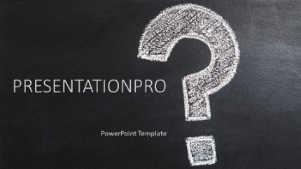 Question Mark Chalk Widescreen PowerPoint Template text slide design