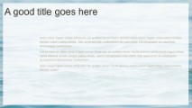 Water Waves 01 Widescreen PowerPoint Template text slide design