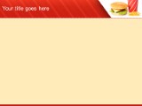 Cheeseburger Fries Drinks PowerPoint Template text slide design