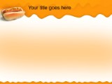 Single Hotdog PowerPoint Template text slide design