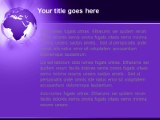 Africa Rays Purple PowerPoint Template text slide design