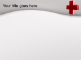 First Aid Cross PowerPoint Template text slide design