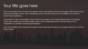 Skyline Sunset Movement Widescreen PowerPoint Template text slide design