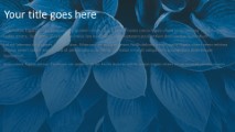 Large Leaves Widescreen PowerPoint Template text slide design