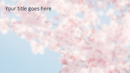 Cherry Blossoms Widescreen PowerPoint Template text slide design