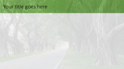 Road Old Trees Widescreen PowerPoint Template text slide design