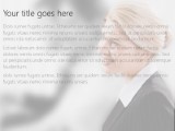 Blonde Woman Focus PowerPoint Template text slide design