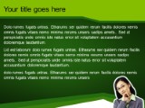 Asian Green PowerPoint Template text slide design