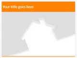 Housing Cutout Orange PowerPoint Template text slide design