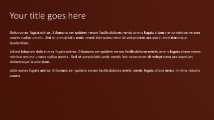 Basket Ball Leather Widescreen PowerPoint Template text slide design