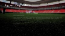World Cup Ball Widescreen PowerPoint Template text slide design