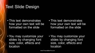 Light Speed Rays Widescreen PowerPoint Template text slide design