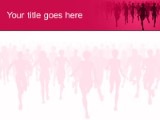 Marathon Pink PowerPoint Template text slide design