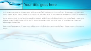 Blue Fluid Stream Widescreen PowerPoint Template text slide design