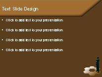 Hex Brown PowerPoint Template text slide design