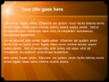 Stars Orange PowerPoint Template text slide design