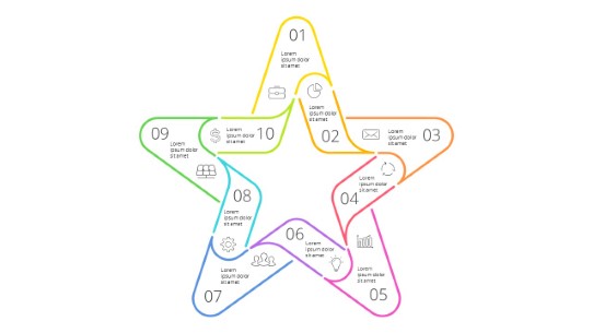 Star 70 PowerPoint Infographic pptx design