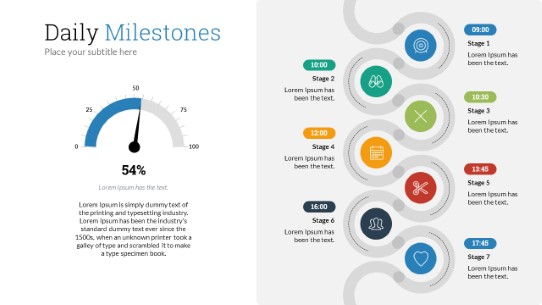 Milestones 8 PowerPoint Infographic pptx design
