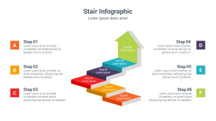 3D Stair Arrow 049 PowerPoint Infographic pptx design