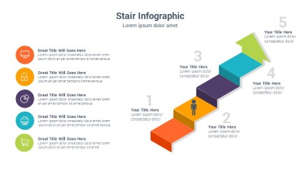 3D Stair Arrow 050 PowerPoint Infographic pptx design
