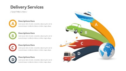 Delivery Service Infographic Layout PowerPoint Infographic pptx design