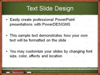 Chalk Board PowerPoint Template text slide design