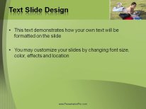 Young Student Outside PowerPoint Template text slide design