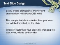 Falling Bills PowerPoint Template text slide design