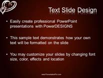 Romantic Hearts PowerPoint Template text slide design