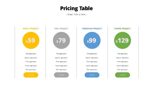 Pricing Table 06 PowerPoint Infographic pptx design
