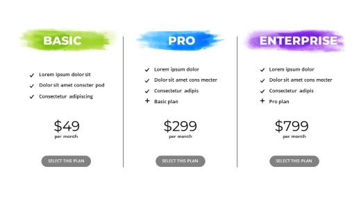 Pricing Table 10 PowerPoint Infographic pptx design